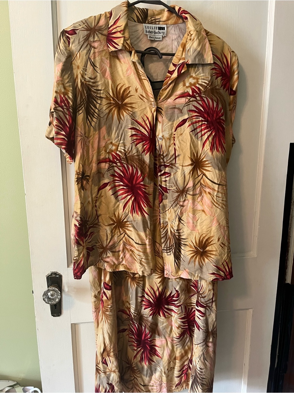 Vintage Leslie Fay matching Vacation Skirt Set